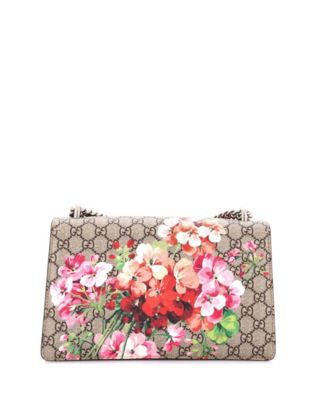 Small Dionysus Bag Blooms Print GG Coated Canvas