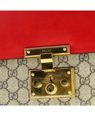 Medium Padlock Shoulder Bag GG Coated Canvas and Leather