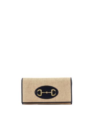 Horsebit 1955 Chain Wallet Canvas with Leather