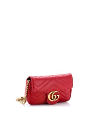 Super Mini GG Marmont Flap Bag Matelasse Leather