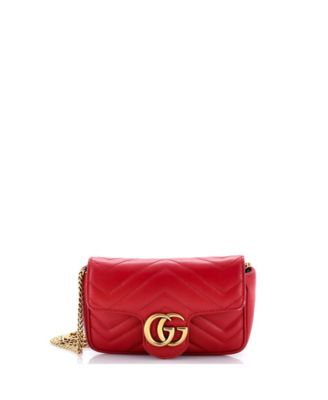 Super Mini GG Marmont Flap Bag Matelasse Leather