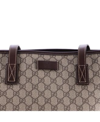 Medium Plus Tote GG Coated Canvas with Leather