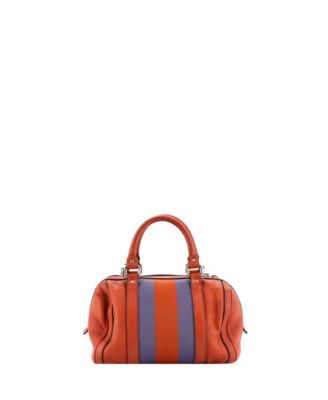 Small Vintage Web Boston Bag Leather