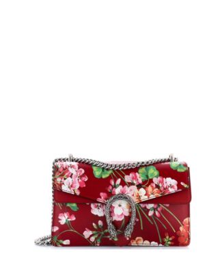 Small Dionysus Bag Blooms Print Leather