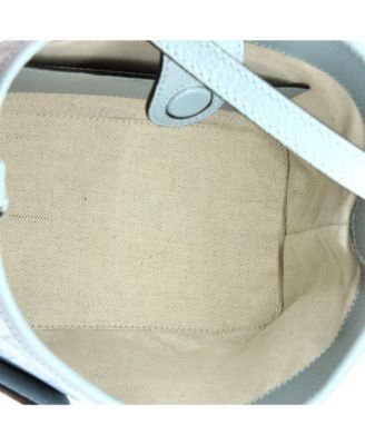 Small Ophidia Open Bucket Bag GG Coated Canvas with Leather