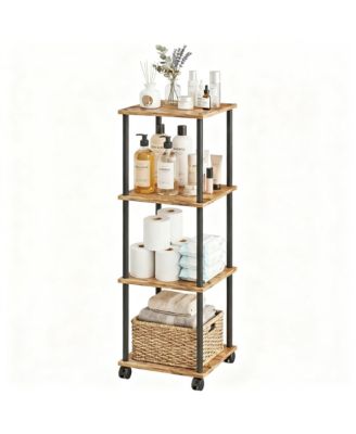 Mobile Storage Rack with Locking Wheels for Bathroom, Kitchen, Laundry