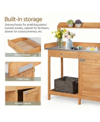 Multifunctional Garden pot plant rack with metal top