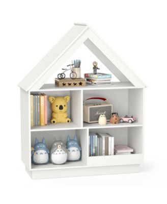 3 Tier House Shaped Kids Toy Storage Organizer with Open Shelves