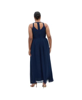 Plus Size Panelled Bodice Maxi Women's Dress