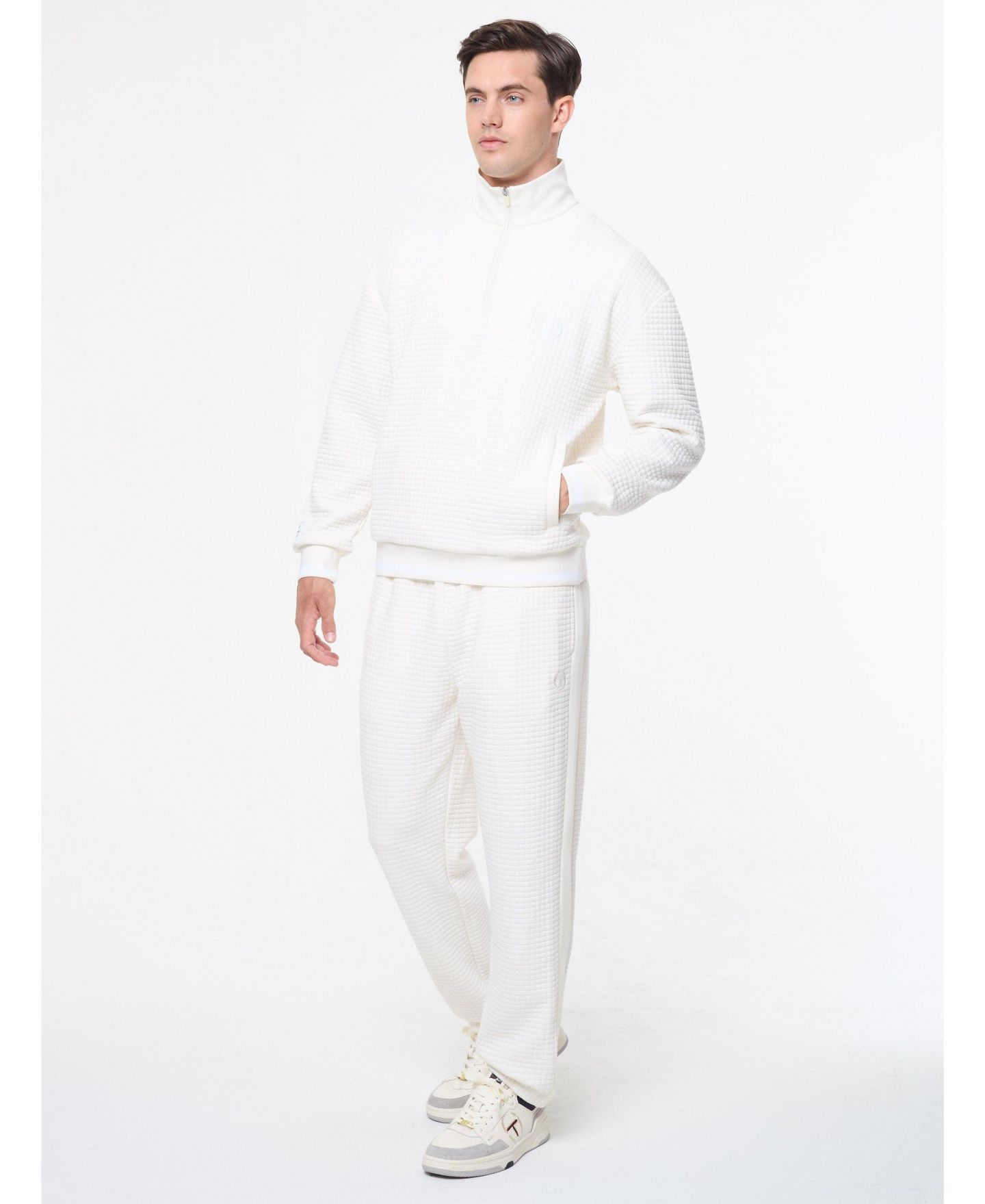 Мужской джемпер Sergio Tacchini Netto на молнии 1/4, цвет: Gardenia — фото 3
