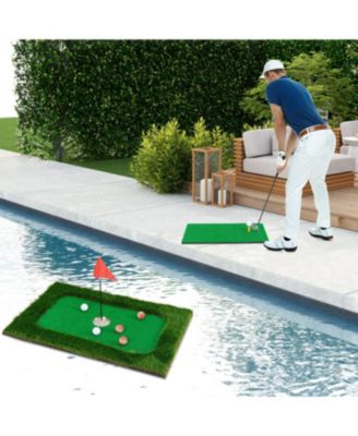 Floating Golf Green for Pool with 6 Golf Balls and Flag