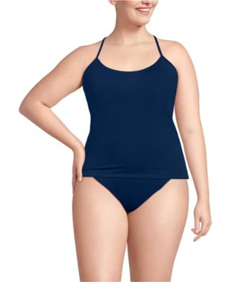 Women's Tugless QuickDry Adjustable Strappy Back Tankini Top