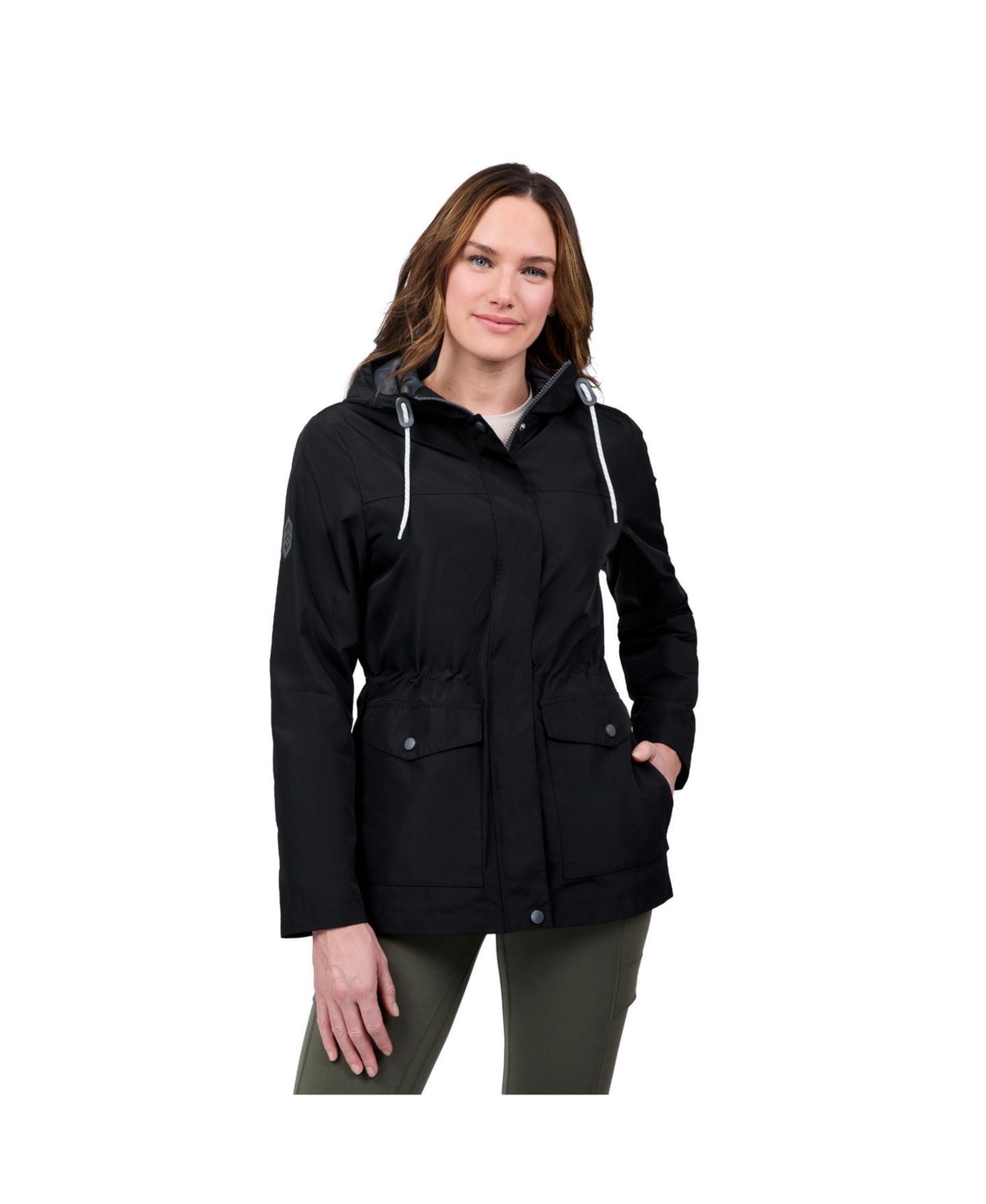 Женская куртка Free Country Rain Away Anorak Rain Jacket, цвет: Чёрный — фото 4