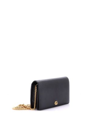 Mini Petite GG Marmont Chain Wallet Leather