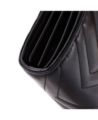 Mini GG Marmont Chain Wallet Matelasse Leather