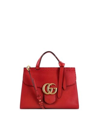 Small GG Marmont Top Handle Bag Leather