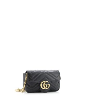 Super Mini GG Marmont Flap Bag Matelasse Leather