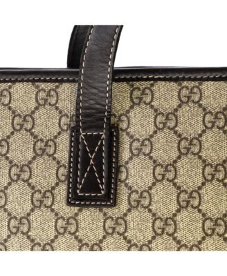 Medium Plus Tote GG Coated Canvas with Leather