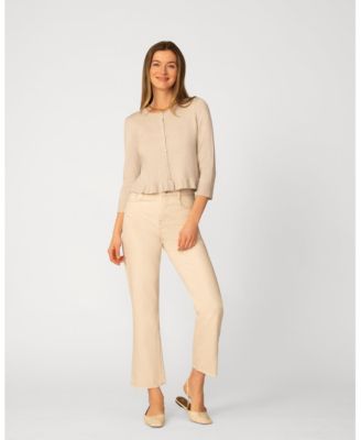 Women's Ruffle Hem Button Cardigan