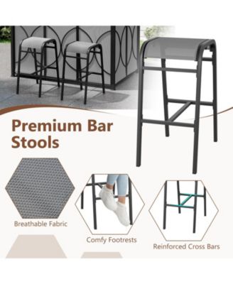 6.5 x 4 x 8 ft Grill Gazebo Set with Bar Table and Stools