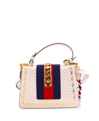 Mini Sylvie Top Handle Bag Printed Leather
