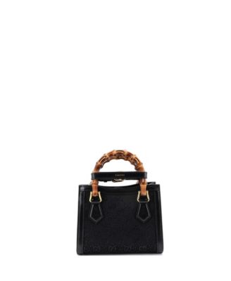 Mini Diana NM Bamboo Handle Tote Crystal Embellished GG Canvas