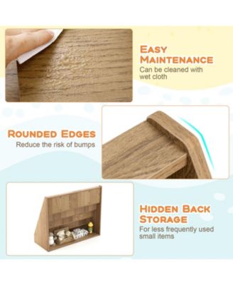 5 Tier Kids Bookshelf with Deep Compartments and Stable Design