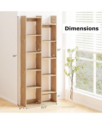Eleven Tier Modern Book Organizer Bookcase with Anti Tipping