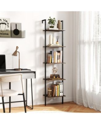 Wall Mounted Ladder Shelf with Anti Tipping Safety Kits