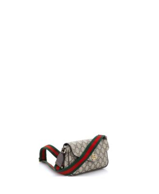 Mini Ophidia Envelope Flap Shoulder Bag GG Coated Canvas