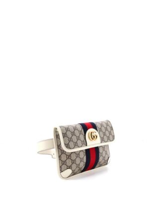 Ophidia Flap Belt Bag GG Coated Canvas with Leather