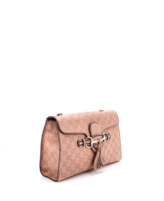 Medium Emily Chain Flap Bag Guccissima Leather