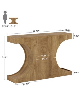 41.3'' Console Table with C-Shaped Legs, Farmhouse Wooden Entryway Table