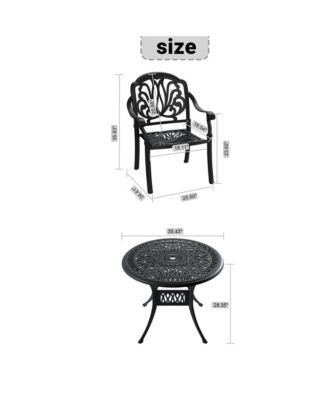 5-Piece Cast Aluminum Patio Furniture Set with Random Color Cushions