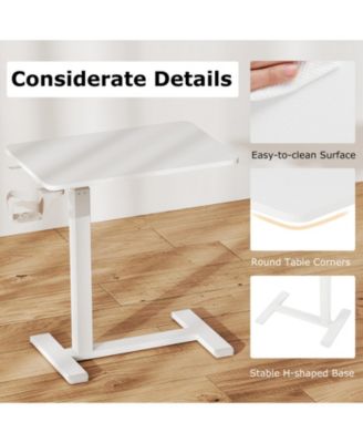 Height Adjustable Mobile Standing Desk Overbed Table