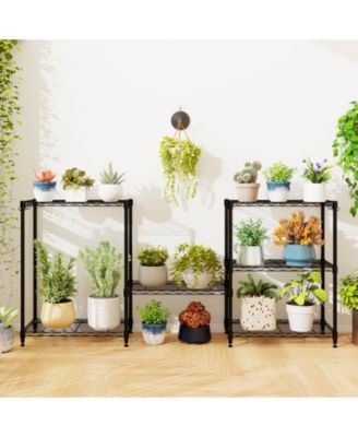 3-Tier Metal Storage Shelving Unit with V-Shaped Wire Rack and  450 LBS Capacity