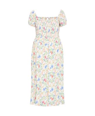 Women's Abbie Short Sleeve Bouquet Print Maxi Dress