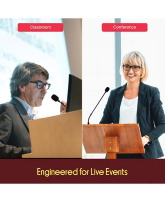 4-Channel Wireless Microphone System with Professional Desktop Mics