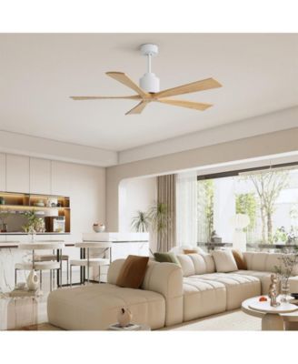 52-inch 5-Blade without Light Ceiling Fan with Remote Control and Timing Function