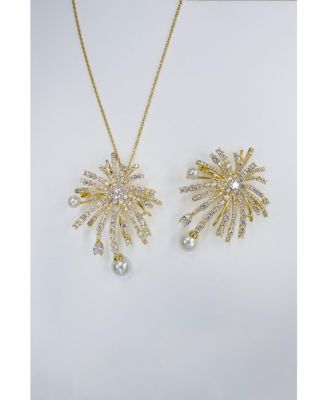 Pave Firework Multi Way Brooch Pendant