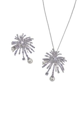 Classicharms Pave Firework Multi Way Brooch Pendant - Silver 99$