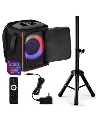 8 True Wireless Stereo Speaker System with LED Lights and Tripod Stand (PPHP868STBG)