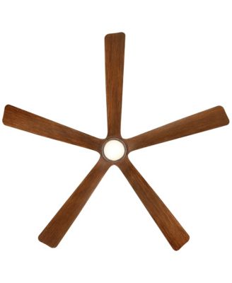 60" Hex and Koa LED Ceiling Fan with Remote