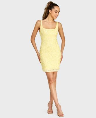 Juniors' Square Neck Mini Dress