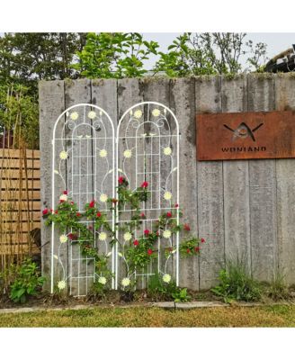 2 Pack Metal Garden Trellis 71" x 19.7" Rustproof Trellis for Climbing Plants Outdoor Flower Support