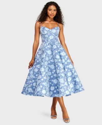 Alex & Sophia Juniors' Jacquard Midi Dress - Macy's