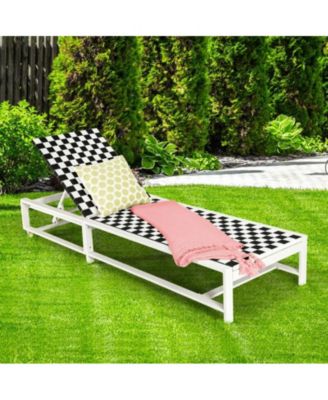 Patio Adjustable Reclining Lounge Chair for Garden and Deck