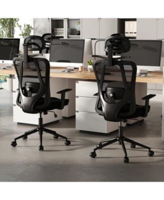 Ergonomic Office Chair with Adjustable Headrest and Recline