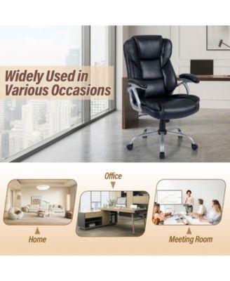 Executive Office Chair with Padded Seat and Armrests