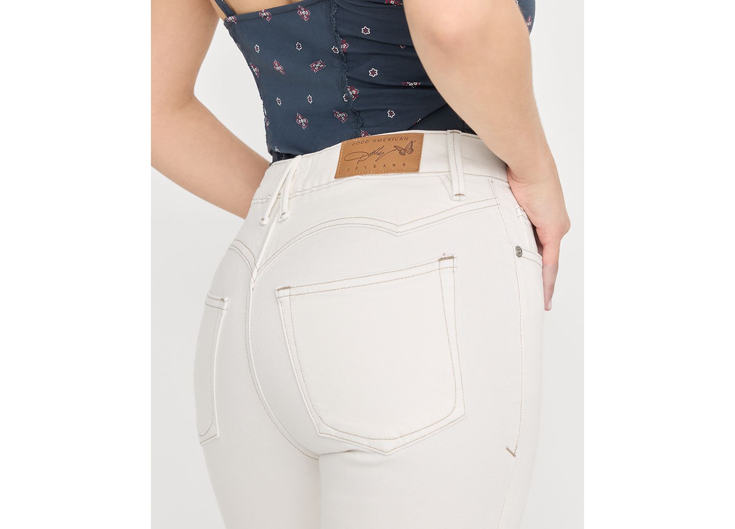 Petite Dolly Joleans Mid-Rise Flared-Leg Jeans